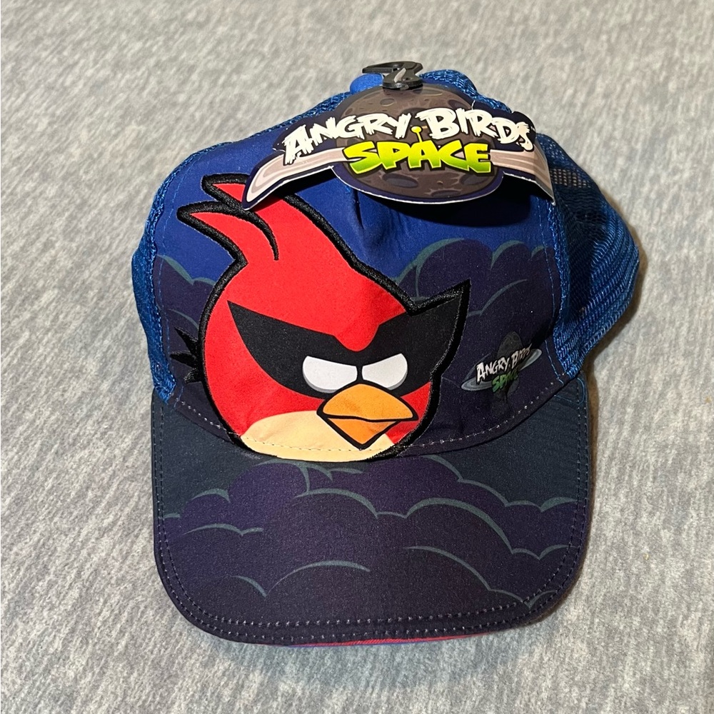 Angry Birds Space adjustable blue baseball cap hat youth kids‎ unisex Y2K new